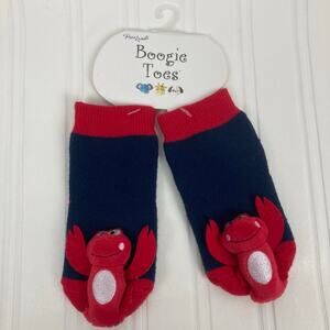 NWT Piero Liventi Boogie Toes Socks Red Lobster Navy Blue Rattle Stars Toddlers